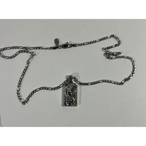 CraftD London St Michaels Necklace 316L Stainless Steel & Triple Coated Rhodium